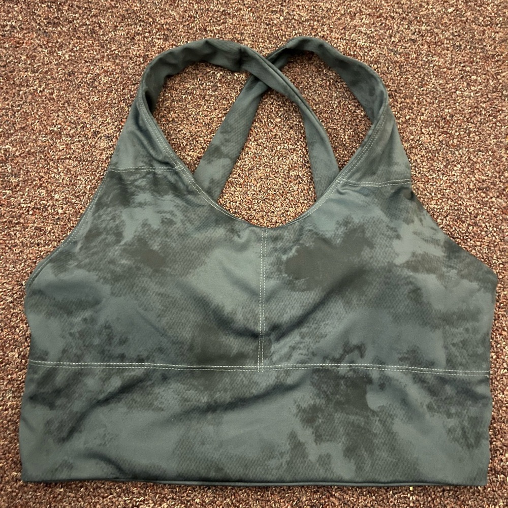 Women's Cross-Back Sports Bra - Gray